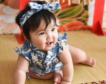 romper chinois de cheongsam fait à la main pour l’ensemble de cadeau de bébé