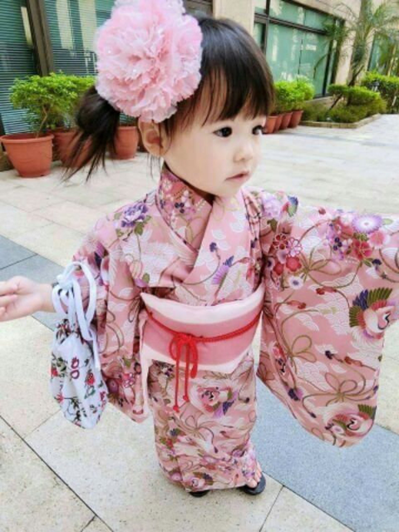 Japan kimono sakura custom order handmade for baby girl pink Etsy