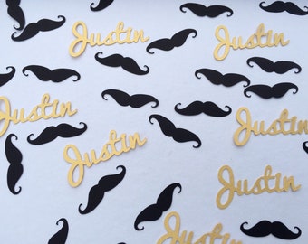 Personalized Mustache Confetti