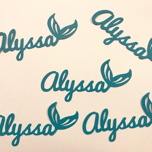 Personalized Mermaid Tail Name Confetti