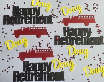 Firefighter Personalized Retirement Party Confetti