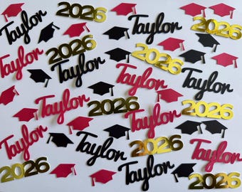 Personalized Graduation Confetti – Class of 2026 | Elementary, Middle, High School & College Party Decor