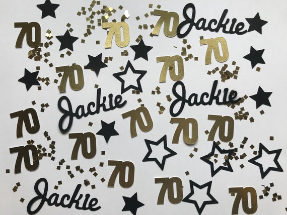Happy Birthday Personalized Confetti Any Name with Circles Custom Confetti