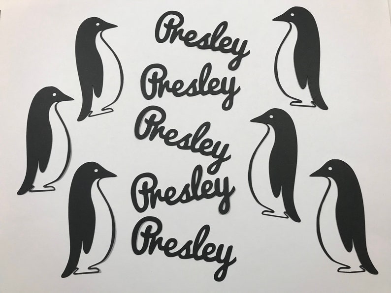 Personalized Penguin Confetti