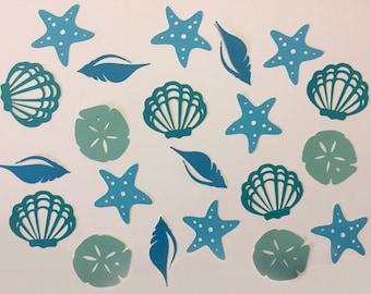 Seashell, Sandollar, Starfish Beach Party Confetti