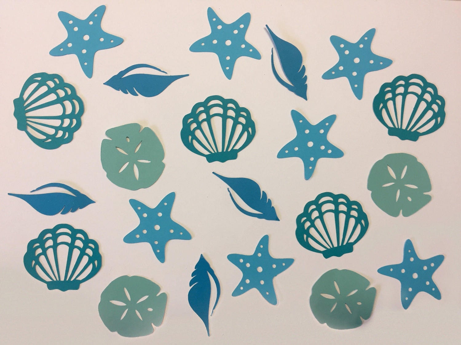 Seashell Sandollar Starfish Beach Party Confetti