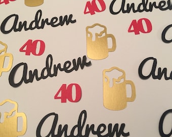 Personalized Beer Mug Birthday Confetti