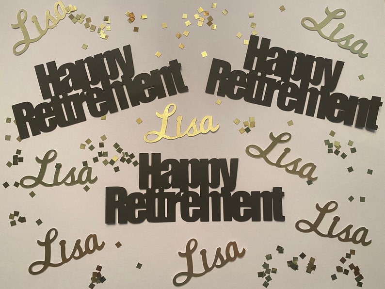Personalized Retirement Party Confetti image 1