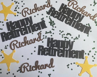 Personalized Law Enforcement Retirement Confetti – Custom Police Retirement Party Decor