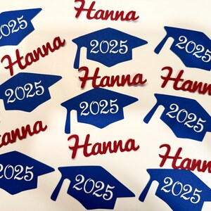 Personalized Graduation Caps and Names Confetti - Class of 2025 - Large Graduation Confetti