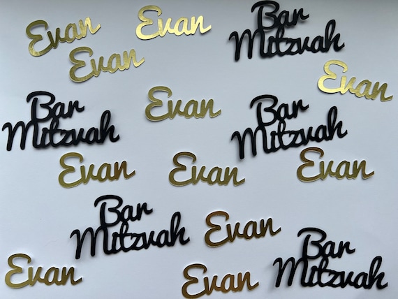 Personalized Bar Mitzvah or Bat Mitzvah Confetti