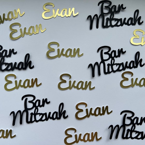 Personalized Bar Mitzvah or Bat Mitzvah Confetti