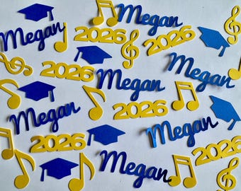 Personalized Music Confetti Confetti - Class of 2026 Band, Choir Graduate