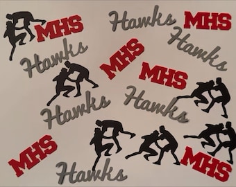 Personalized Wrestling Confetti -  Party, Banquet, High School, Senior Night, Graduation