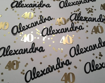 40th Birthday Party Personalized Confetti