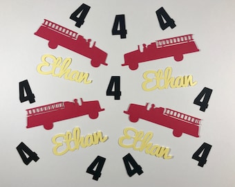 Personalized Firetruck Confetti