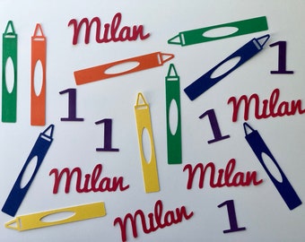 Birthday Confetti with Crayons
