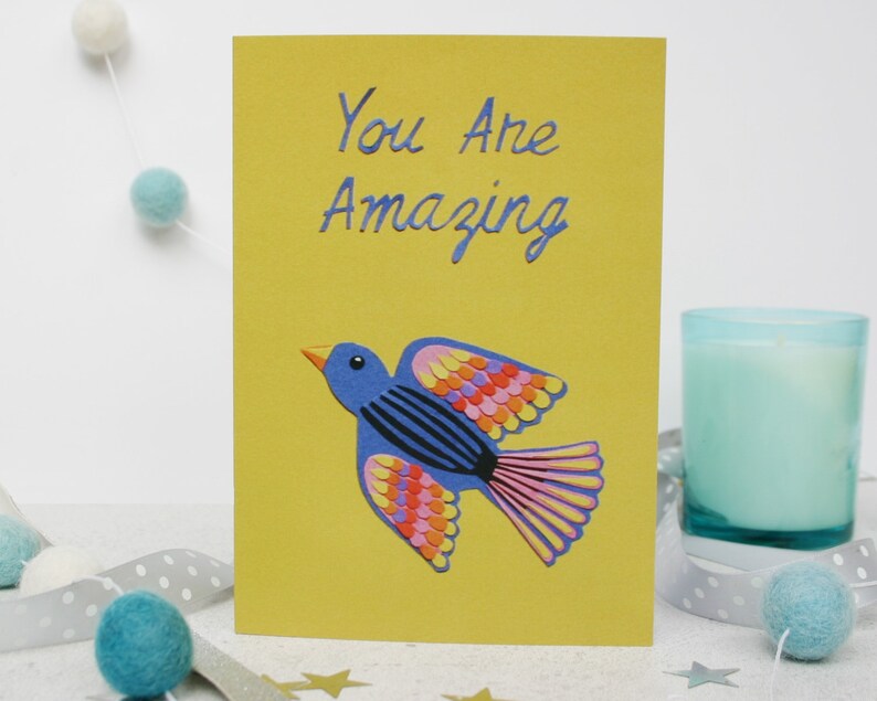 Thank You Card You Are Amazing Card For Friend