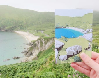 Achill Island Card - Keem Bay Ireland Landscape Art