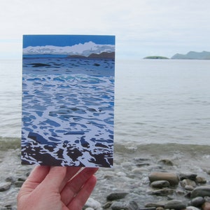 Ocean Waves Card Wild Atlantic Way Card Seascape Illustration Card image 2