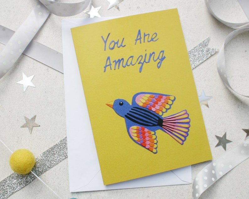 Thank You Card You Are Amazing Card For Friend