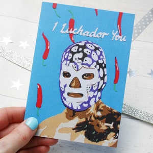 Mexican Wrestling Anniversary Card Lucha Libre Card For Him image 2