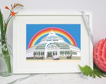 Liverpool Landmark Art Print - Palm House Victorian Building