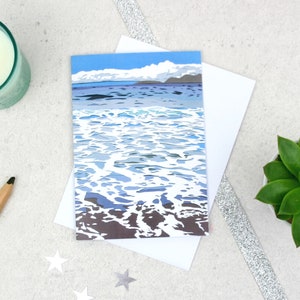 Ocean Waves Card Wild Atlantic Way Card Seascape Illustration Card image 5