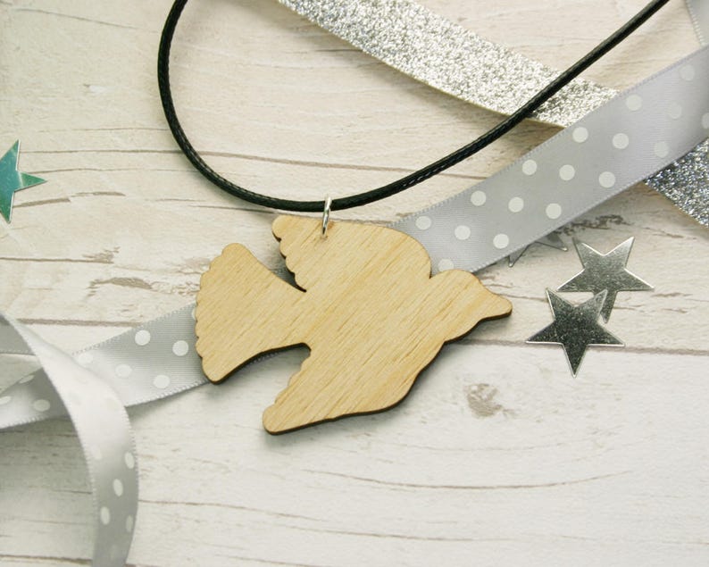 Bluebird Necklace Wooden Blue Bird Mexican Folk Jewellery