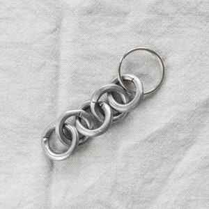 Chain keychain hand forged, wrought iron keyring