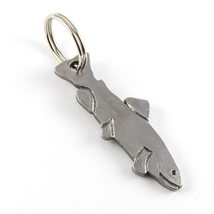 Trout keychain, steel keyring, gift for fisherman, fisherwoman image 1