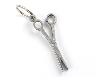 Scissors keychain - hairdresser gift - metal keychain - gift for hair stylist