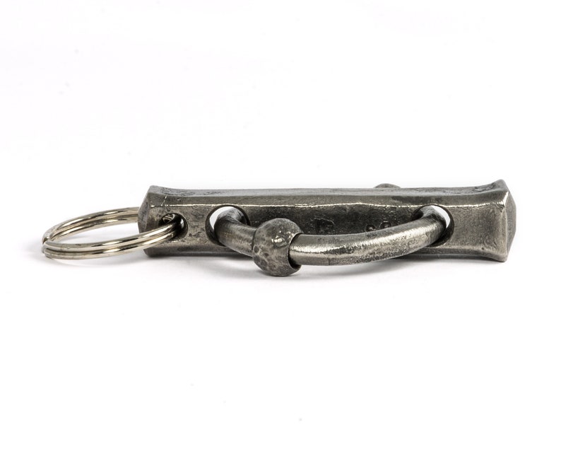 keychain blacksmith keychain wrought iron gift Etsy