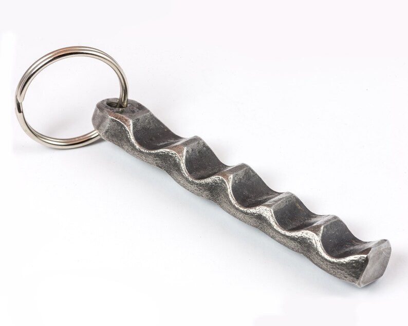 Hammered Keychain / Blacksmith Keychain / Hand Etsy