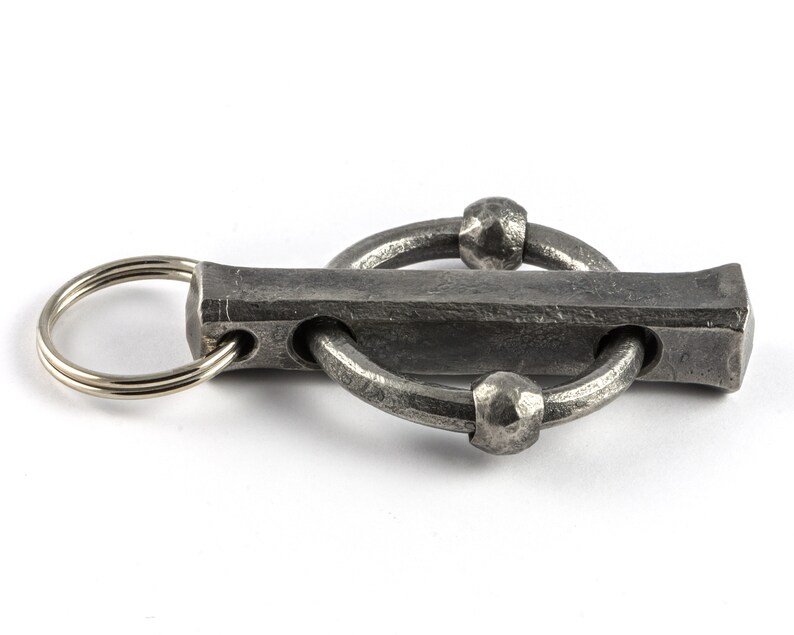 keychain blacksmith keychain wrought iron gift Etsy