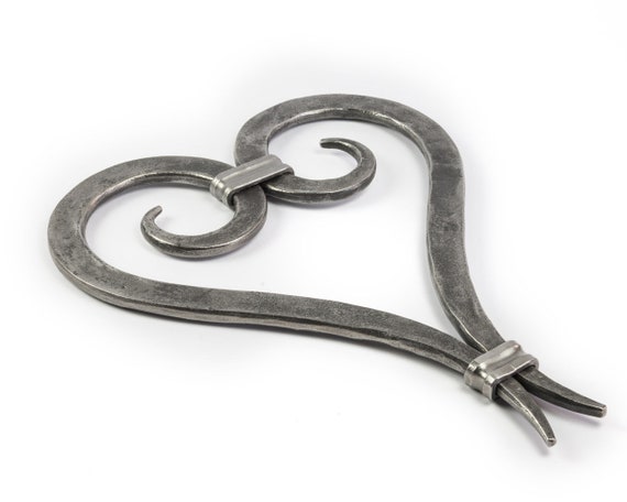 Iron Heart Wall Decor 6th Anniversary Gift Hand Forged Etsy