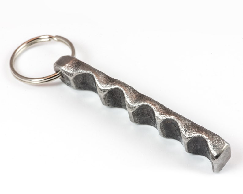 Hammered Keychain / Blacksmith Keychain / Hand Etsy