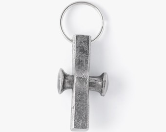 Iron keychain hand forged, blacksmith made keyring