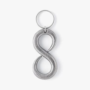 Infinity keychain, hand forged iron keyring