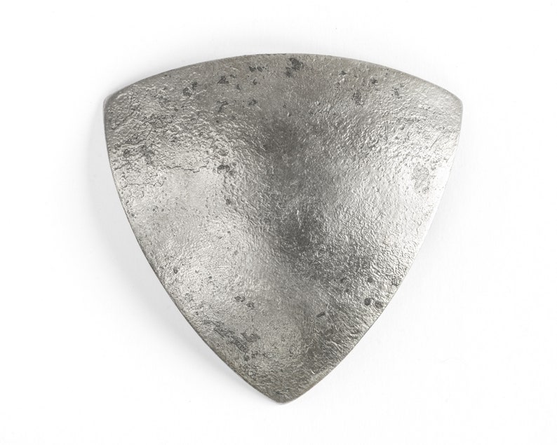Iron gift 6th anniversary, personalized small triangle dish, hand forged image 10