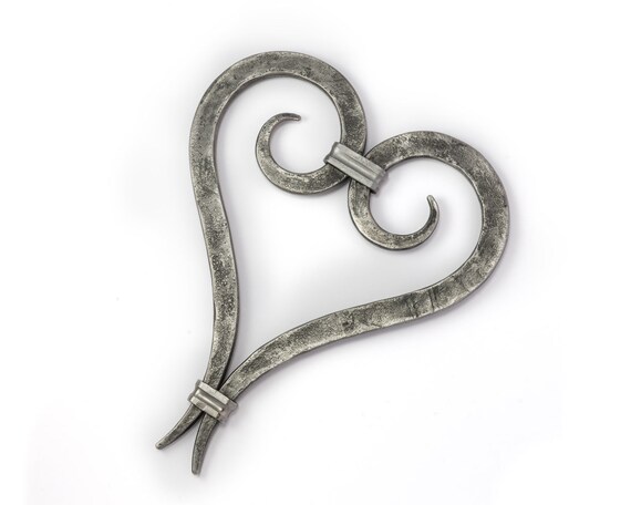 Iron Heart Wall Decor 6th Anniversary Gift Hand Forged Etsy