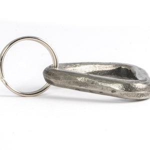 Triangle iron keychain hand forged image 4