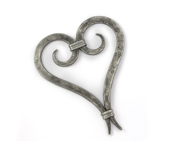 Iron Heart Wall Decor 6th Anniversary Gift Hand Forged Etsy
