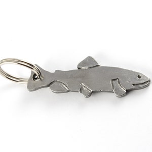 Trout keychain, steel keyring, gift for fisherman, fisherwoman image 3