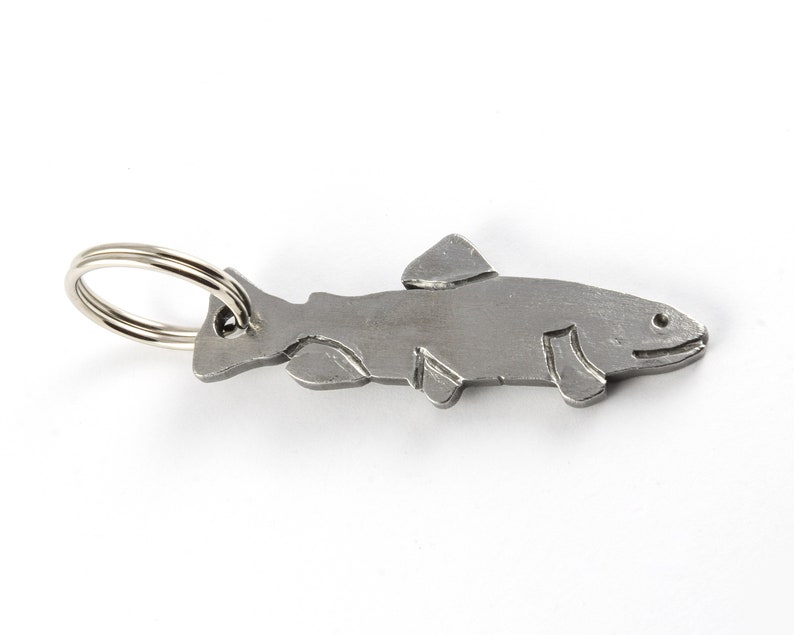 Trout keychain, steel keyring, gift for fisherman, fisherwoman image 3