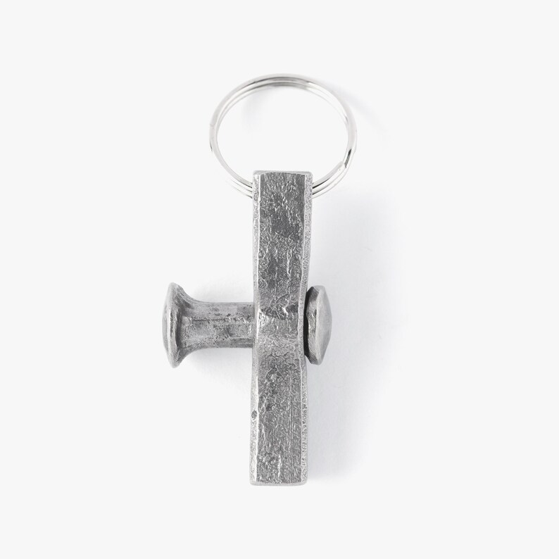 Iron Keychain Hand Forged, Blacksmith Made Keyring - Etsy