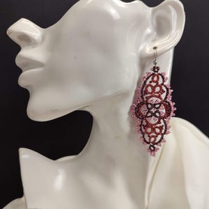 Ohrringe aus Occhi-Spitze und Glasperlen, Abschlussball-Ohrringe, Damen-Accessoires, Sommer-Ohrringe