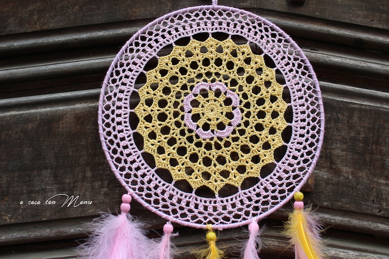 Kireida® Acchiappasogni Gatto Acchiappasogni Con Luci, Acchiappasogni Fatto A Mano Con Piume Colorate Per Matrimonio Vintage, Decorazione Da Parete, Decorazione Per La Casa, Ornamenti, Natale - Foto 2