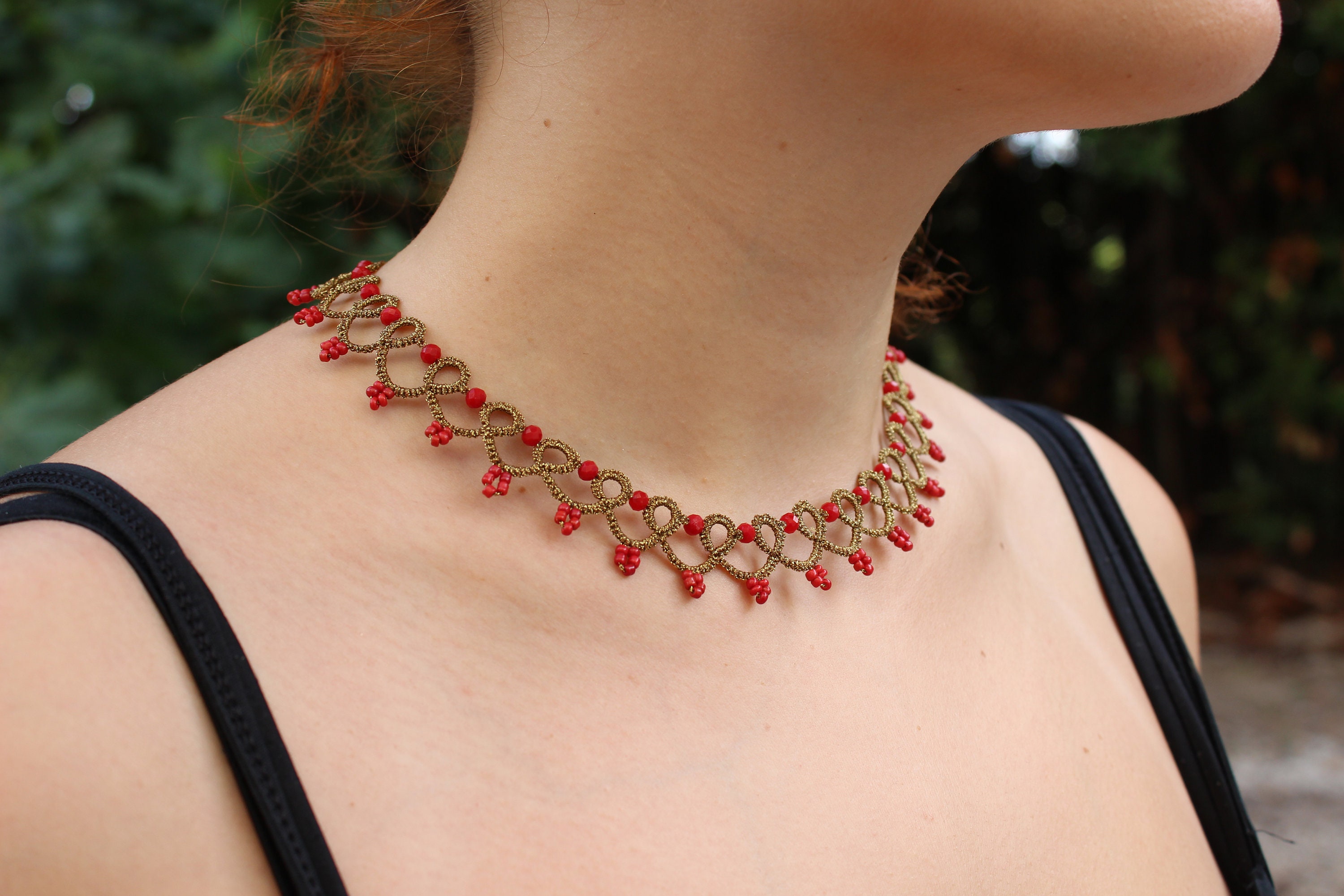 Collier Ras Du Cou Perles Fantaisie Argenté - Bijou Fantaisie Occasion, Bon état
