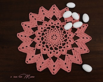 Small handmade crochet cotton doily